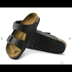 Gentle worn black Birkenstock sandals- womens size 39